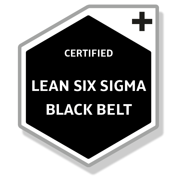 Certified Lean Six Sigma Black Belt badge